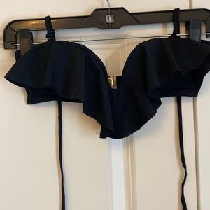 Zimmerman - flounce bandeau swim too - Black - size XS